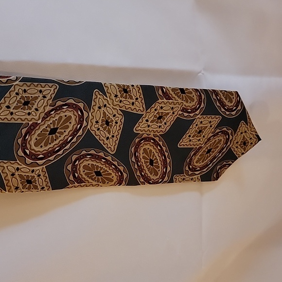 Designer Christian Dior Monsieur Blue Patterned Tie 100% Silk Made in Italy - Picture 2 of 16